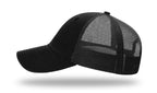 Richardson Garment Washed Trucker - Black LEFT
