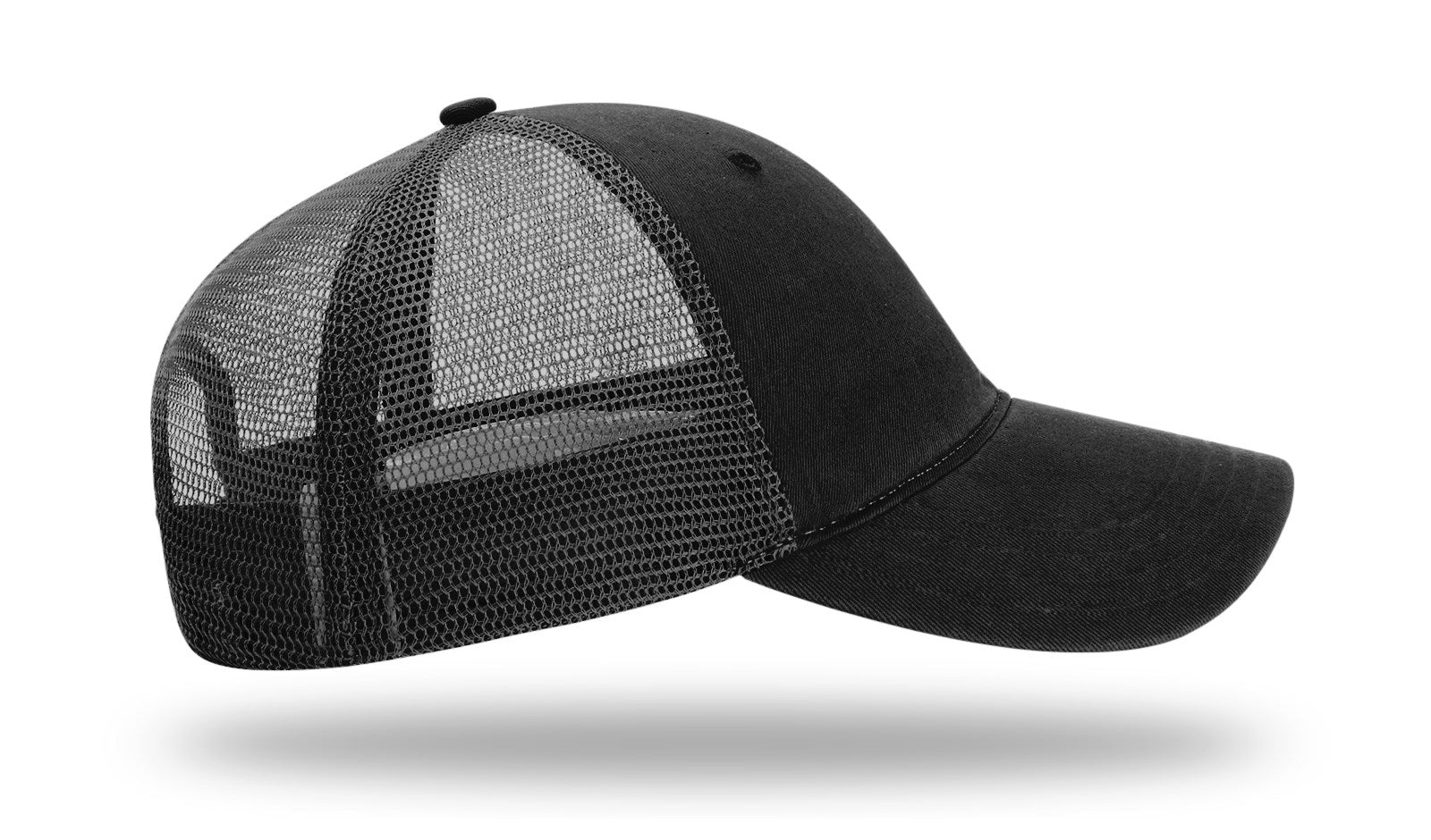 Richardson Garment Washed Trucker - Black RIGHT