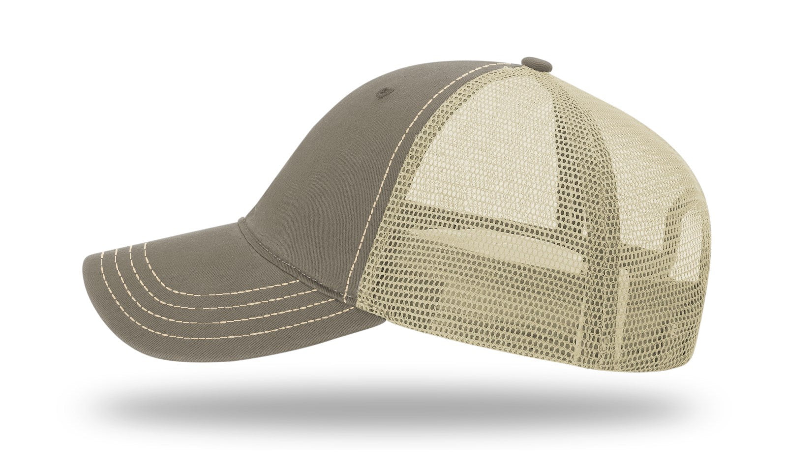 Richardson Garment Washed Trucker - Driftwood/Khaki LEFT