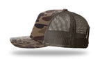 Richardson Printed 5 Panel Trucker - Bark Duck Camo/Brown LEFT