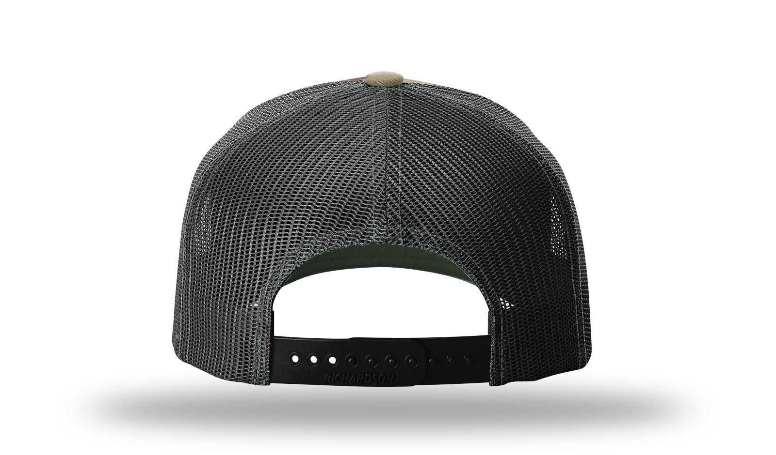 Richardson Printed 5 Panel Trucker - Military Green Camo/Black BACK