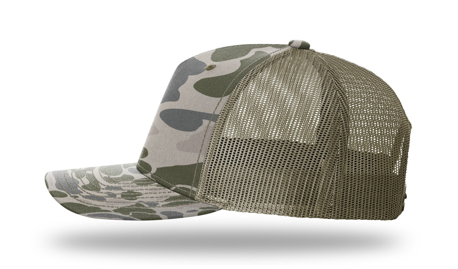 Richardson Printed 5 Panel Trucker - Marsh Duck Camo/Loden LEFT