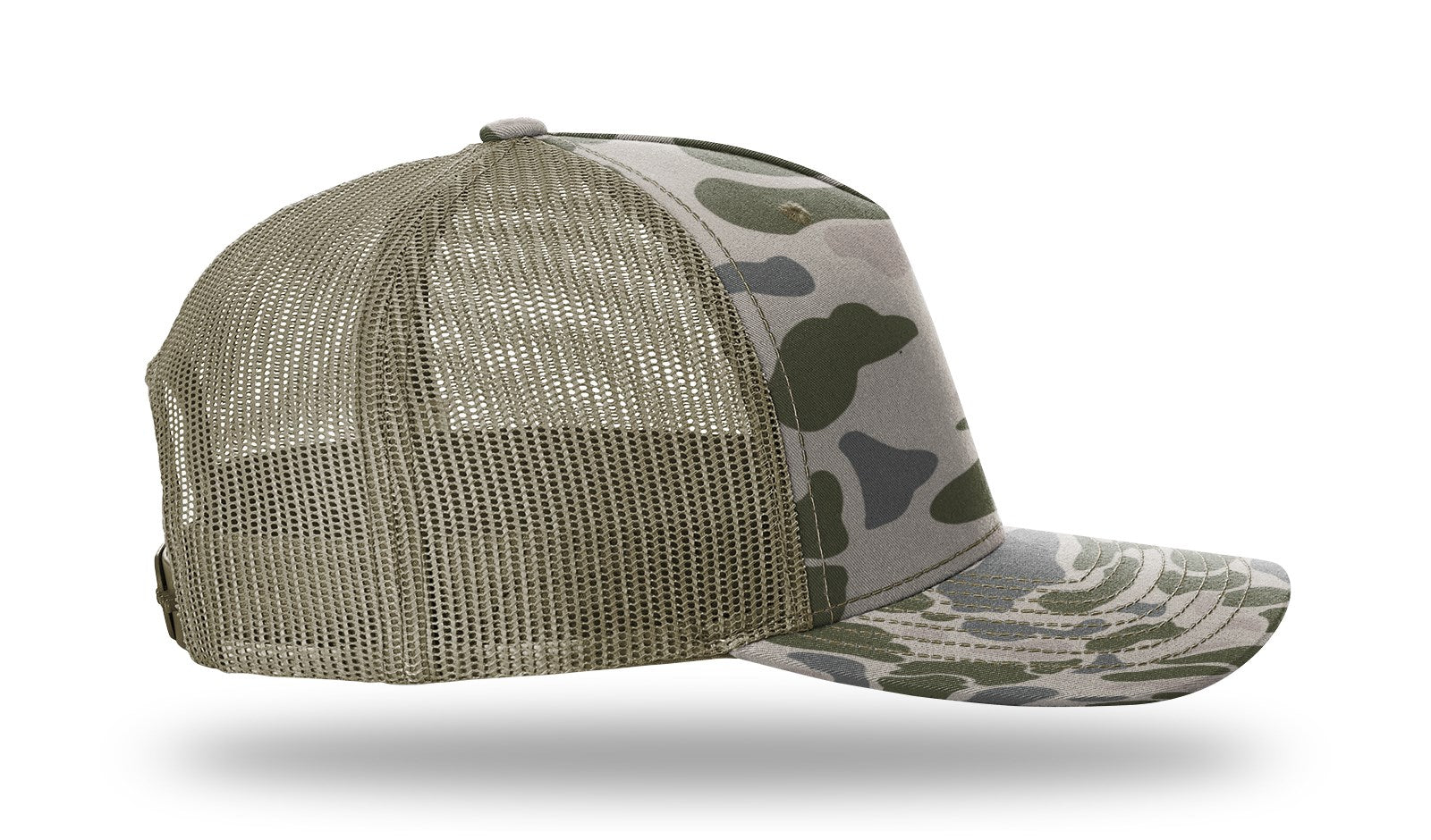 Richardson Printed 5 Panel Trucker - Marsh Duck Camo/Loden RIGHT