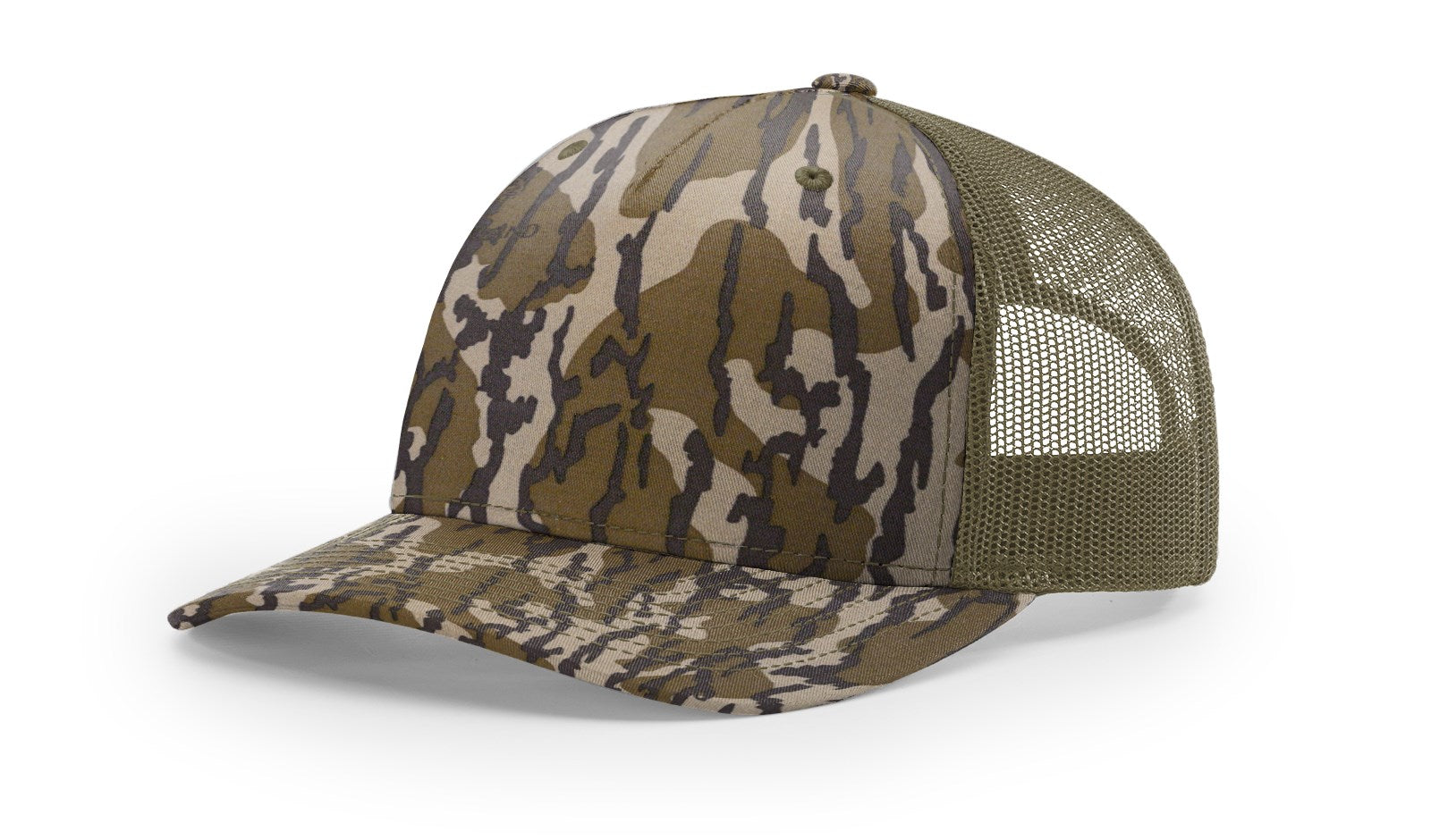 Richardson Printed 5 Panel Trucker - Mossy Oak Bottomland/Loden FINAL