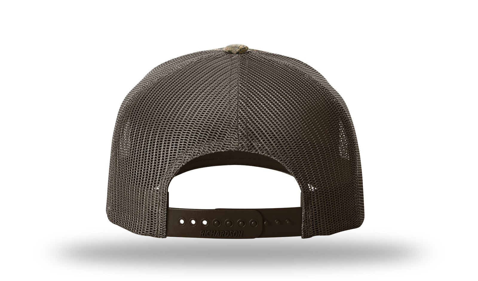 Richardson Printed 5 Panel Trucker - Realtree Edge/Brown BACK