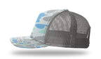 Richardson Printed 5 Panel Trucker - Saltwater Duck Camo/Charcoal LEFT