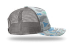 Richardson Printed 5 Panel Trucker - Saltwater Duck Camo/Charcoal RIGHT