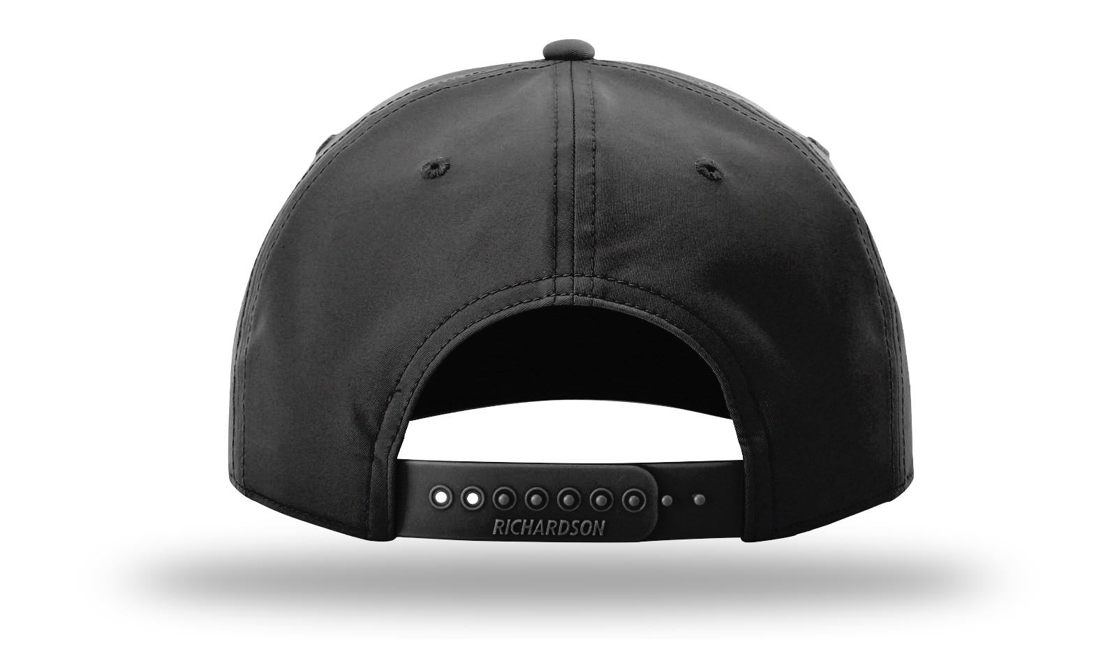 Richardson 5 Panel Classic Rope Cap - Black/White BACK
