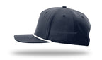 Richardson 5 Panel Classic Rope Cap - Navy/White LEFT