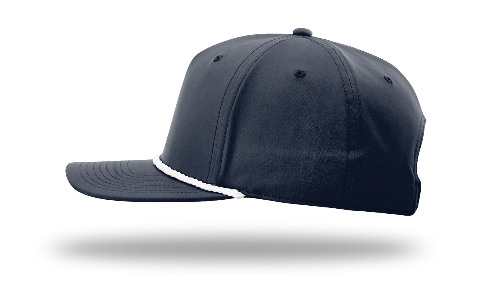 Richardson 5 Panel Classic Rope Cap - Navy/White LEFT