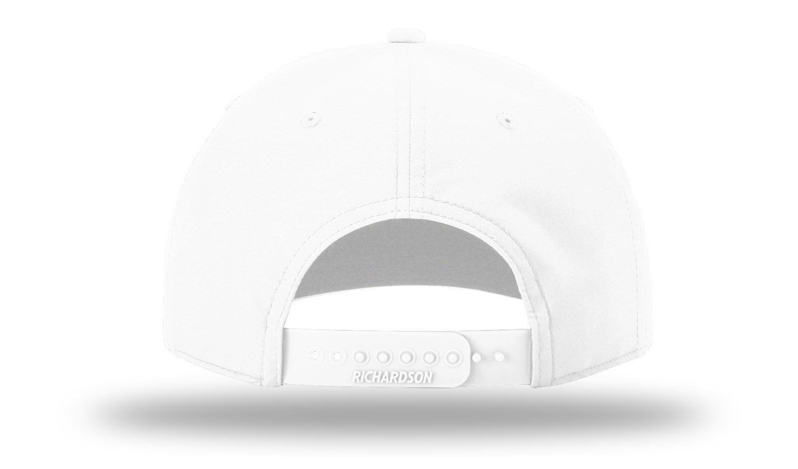Richardson 5 Panel Classic Rope Cap - White/Black BACK