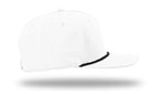 Richardson 5 Panel Classic Rope Cap - White/Black RIGHT