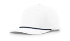 Richardson 5 Panel Classic Rope Cap - White/Navy FINAL