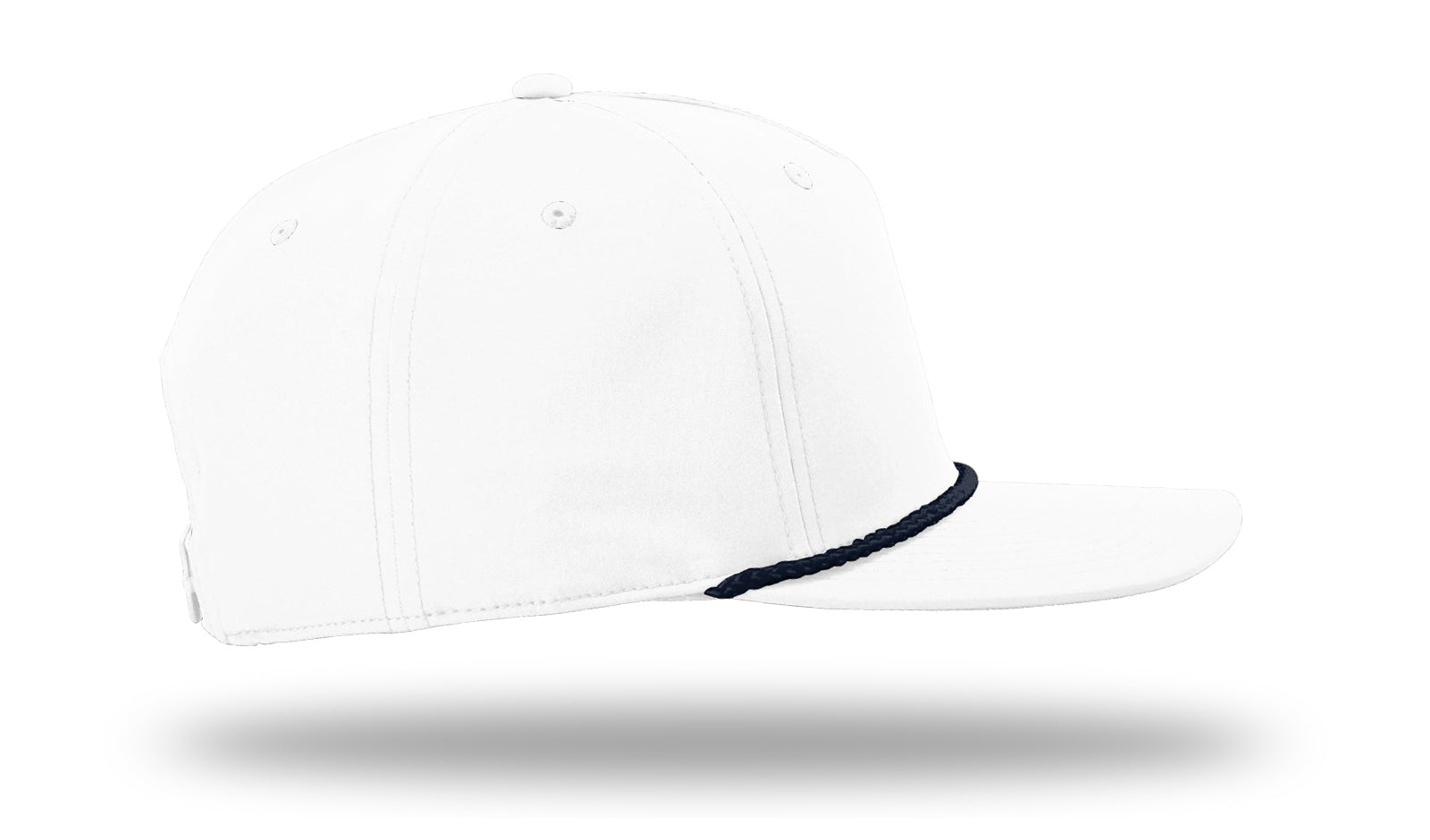 Richardson 5 Panel Classic Rope Cap - White/Navy RIGHT