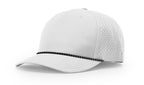 Richardson Laser Perforated Performance Rope Cap - Silver/Black-Silver FINAL