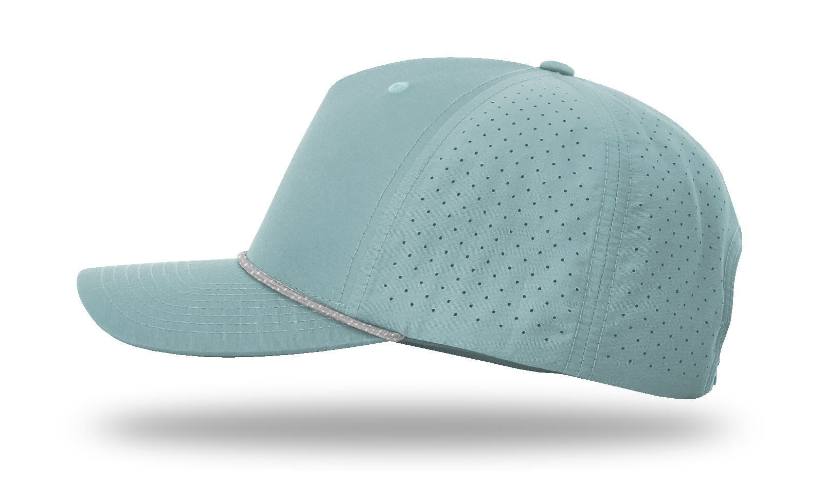 Richardson Laser Perforated Performance Rope Cap - Smoke Blue/Grey-White LEFT