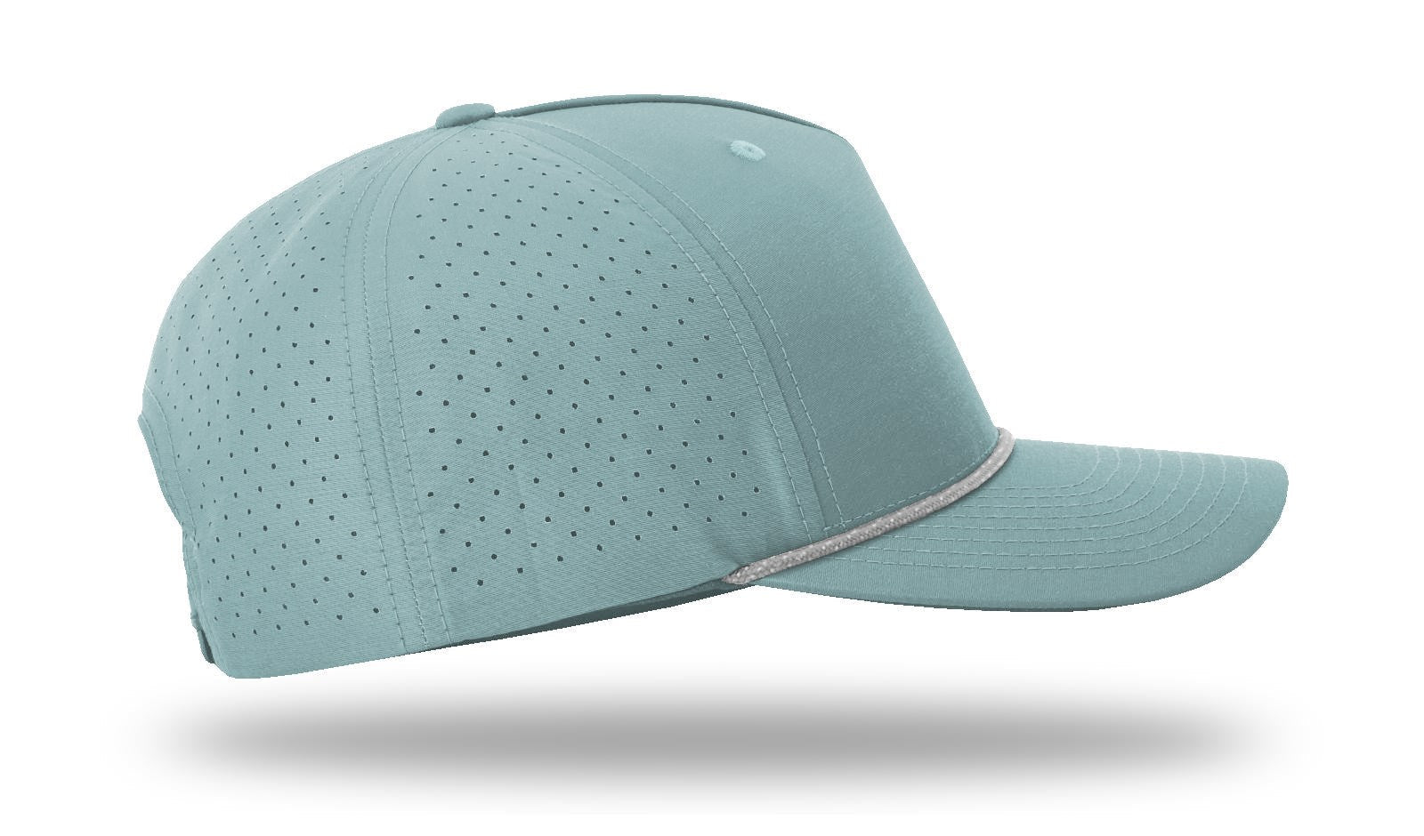 Richardson Laser Perforated Performance Rope Cap - Smoke Blue/Grey-White RIGHT