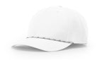 Richardson Laser Perforated Performance Rope Cap - White/White-Black FINAL