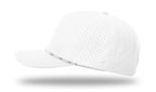 Richardson Laser Perforated Performance Rope Cap - White/White-Black LEFT