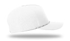 Richardson Laser Perforated Performance Rope Cap - White/White-Black RIGHT
