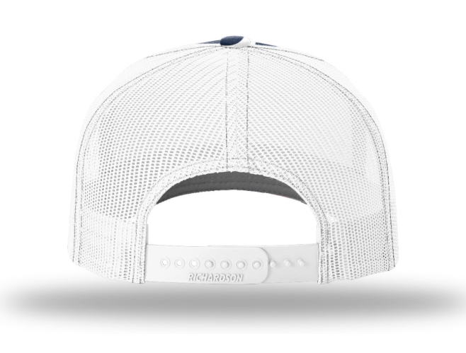 Richardson Printed 5 Panel Trucker - Americana Duck Camo/White BACK